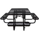 Square Outdoor Steel Picnic Table, With Umbrella Pole by Unique Piece Furniture