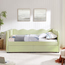 Gingham Daybed With USB Charging Port, Wave-Shaped Design by HouseOfZazla