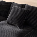 74.8" Modern Luxury Twins Sofa Couch for Living Room Quality Corduroy Upholstery Sleeper Sofa Bed Daybed Black