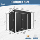 4 x 8 Ft Galvanized Steel Outdoor Storage Shed with 3 Access Doors by HouseOfZazla