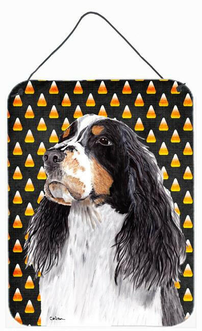 Springer Spaniel Candy Corn Halloween Portrait Wall or Door Hanging Prints