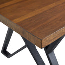 Industrial Style Indoor Dining Table With Metal Legs - Walnut / Black by HouseOfZazla