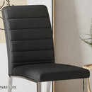 A set of 4 dining chairs, black dining chair set, PU material high backrest seats and sturdy leg chairs, suitable for restaurants, kitchens, and living rooms