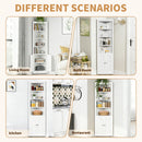 Tall Corner Storage Cabinet With 2 Doors, 5-Tier With Adjustable Shelves, Freestanding - White by Unique Piece Furniture