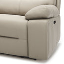 Malibu - Modern Power Motion 3 Piece Reclining Loveseat Sofa With Cup Holders - Cream Taupe Beige by HouseOfZazla