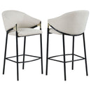 Sloped Arm Bar Stools (Set of 2) - Beige