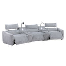 Fullar - RAF Modular Power Motion Recliner - Light Gary Chenille