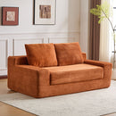 Comfortable Deep Seat Loveseat Sofa Bed, Reversible Cushion With Pillows by HouseOfZazla