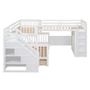 L Shaped Bunk Bed With 3 Drawers, Portable Desk And Wardrobe by HouseOfZazla