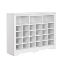 24 Shoe Cubby Console, Shoe Cabinet - White by Unique Piece Furniture