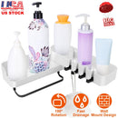 180¡ Rotatable Bathroom Corner Caddy Shelf No Drilling Wall-Mounted Storage Rack for Toiletries