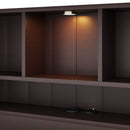 Platform Bed With Bookcase Headboard, Built-In Downlight, Charging Station, And 2 Side Drawers by HouseOfZazla