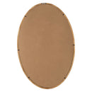 Oval Wall Mirror With Wood Frame, Farmhouse Wood Mirror For Bathroom Entryway Console Lean Against Wall - Brown by HouseOfZazla
