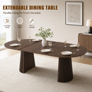 Walnut-Colored Wooden Dining Table