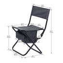 Folding Outdoor Chairs With Storage Bag, Portable Chair For Indoor, Outdoor Camping, Picnics And Fishing by HouseOfZazla