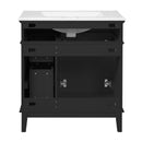 Modern Bathroom Vanity With Sink, Storage Cabinet, Soft Close Doors, Deep & Standard Drawers by HouseOfZazla