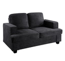 Modern Loveseat, Comfortable 2 Seater Couch With Deep Seating, Loose Back Cushions, Wide Arms by HouseOfZazla