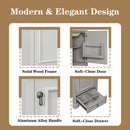 Bathroom Vanity With Sink, Soft Close Door, Adjustable U-Shaped Shelf