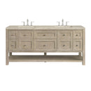 James Martin Breckenridge 72" Double Bathroom Vanity, Whitewashed Oak