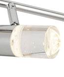 Catalina 19"W 3-Light LED Track Bar Light Fixture Brushed Nickel with Bubble Glass Shades by LampsUSA