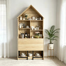 Folding Craft Desk with Storage Shelves