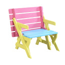 Kids Multi-Functional Arm Chair, Table With 2 Benches All-In-One Set by Unique Piece Furniture