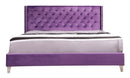 Upholstered Nailhead Trim Chic Bed by Unique Piece Furniture