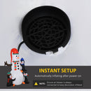 HOMCOM 6' Christmas Inflatable Snowman with Penguins