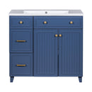Bathroom Vanity With Sink, Soft Close Doors, Adjustable Shelves