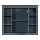 36" Bathroom Vanity with Top Sink, Royal Blue Mirror Cabinet, Modern Bathroom Storage Cabinet with 2 Soft Closing Doors and 2 Drawers, Single Sink Bathroom Vanity