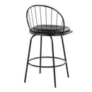 Riley - Claire Farmhouse Fixed Height Counter Stool With Swivel With Round Footrest (Set of 2) by Unique Piece Furniture