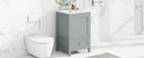 20" Bathroom Vanity with Sink, Storage Rack, and Soft Closing Door - Grey by HouseOfZazla