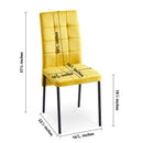High Back Nordic Dining Chair Modern Fabric Chair With Legs (Set of 2) by HouseOfZazla