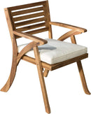 Outdoor 7 Pieces Acacia Wood Dining Set with Handwoven Rattan Legs