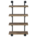 Elmcrest 24-inch 4-shelf Wall Bookshelf Rustic Oak
