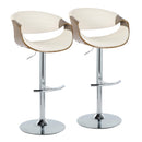Symphony - Mid Century Modern Adjustable Barstool With Swivel & Rounded T Footrest (Set of 2) by HouseOfZazla