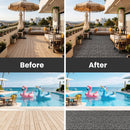 Interlocking Patio Deck Tiles 12 Inch Stone Pattern 44-Piece Set