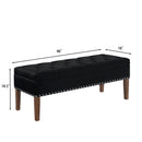 Tufted Bench with Storage
