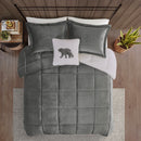 Full/Queen Plush to Sherpa Down Alternative Comforter Set by HouseOfZazla