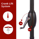 6.5FT x 10FT Patio Umbrella Outdoor Red Uv Protection