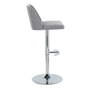 Toriano - Contemporary Adjustable Barstool With Swivel & Rounded T Footrest (Set of 2) by HouseOfZazla