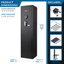 4 33 Cu Ft Digital Keypad Rifle Safe - Black by HouseOfZazla