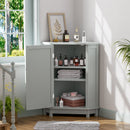 Grey Bathroom Cabinet Triangle Corner Storage With Adjustable Shelf by HouseOfZazla