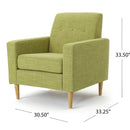 Nebulize Upholstered Fabric Club Chair With Button Tufted And Square Off Arm And Back by HouseOfZazla