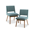 Dining Chair With Upholstered Seat And Back (Set of 2) - Blue by HouseOfZazla