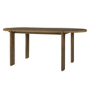 7 Pieces Modern Oval Dining Set, Rustic Farmhouse Solid Wood Kitchen Table Set for 6 by HouseOfZazla