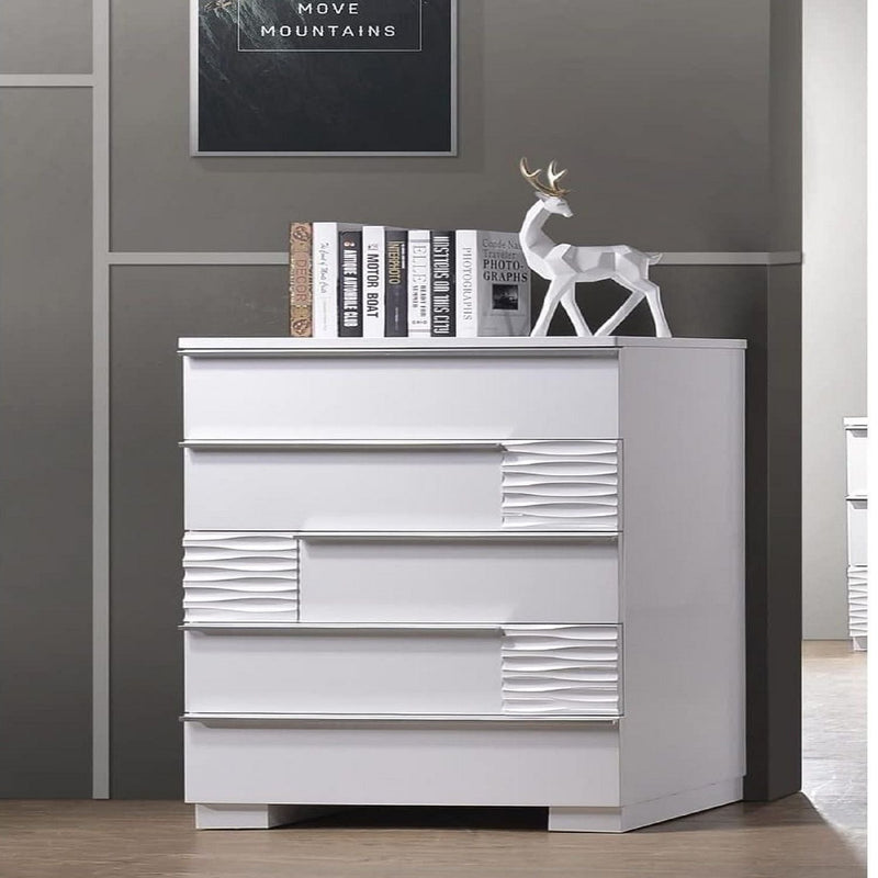 5 Drawer Chest, Bedroom - White, photo 4 of 4