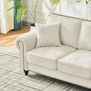 2 Seater Sofa With Rolled Arms, Tufted Upholstered Couch by Unique Piece Furniture