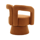 360 Degree Swivel Cuddle Barrel Accent Chairs, Round Armchairs with Wide Upholstered, Fluffy Fabric Chair for Living Room, Bedroom, Office, Waiting Rooms