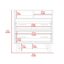 Aaron 2-Drawer 2-Shelf Dresser White